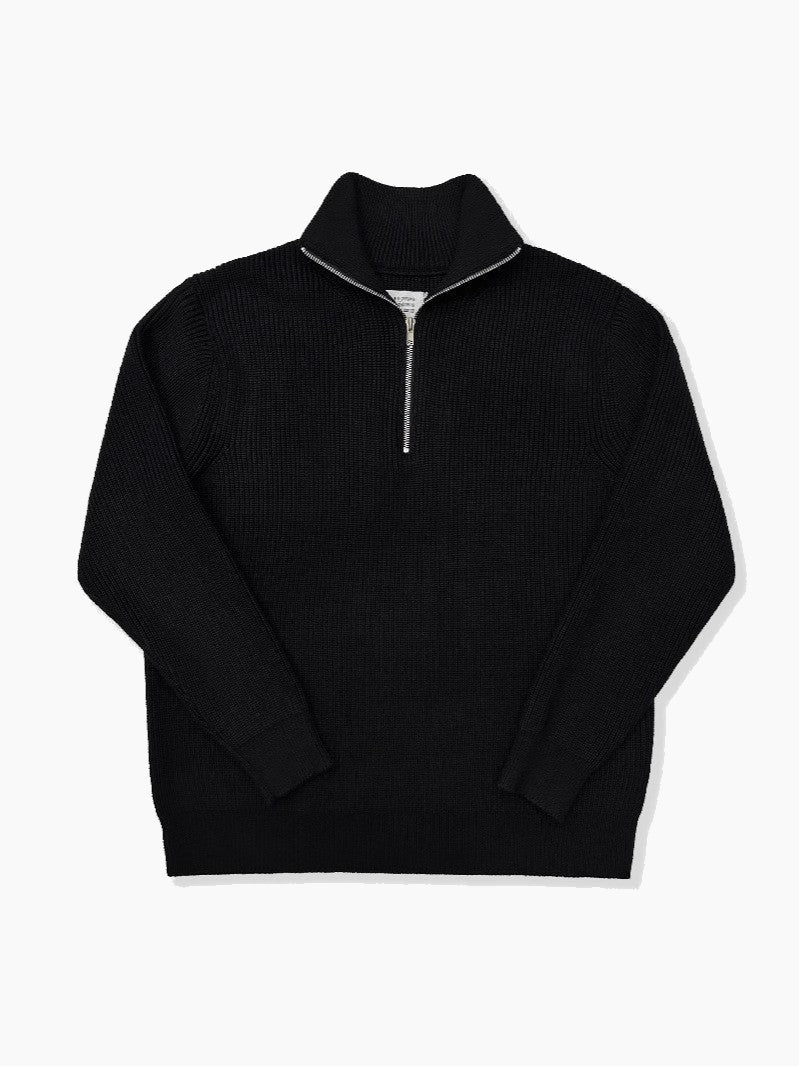 BELNAY Mock Neck Half-Zip Sweater