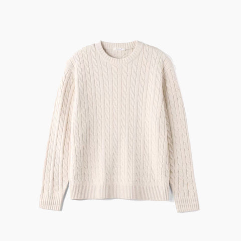 BELNAY Cable Crew Neck Sweater