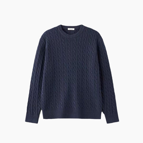 BELNAY Cable Crew Neck Sweater