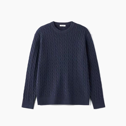 BELNAY Cable Crew Neck Sweater