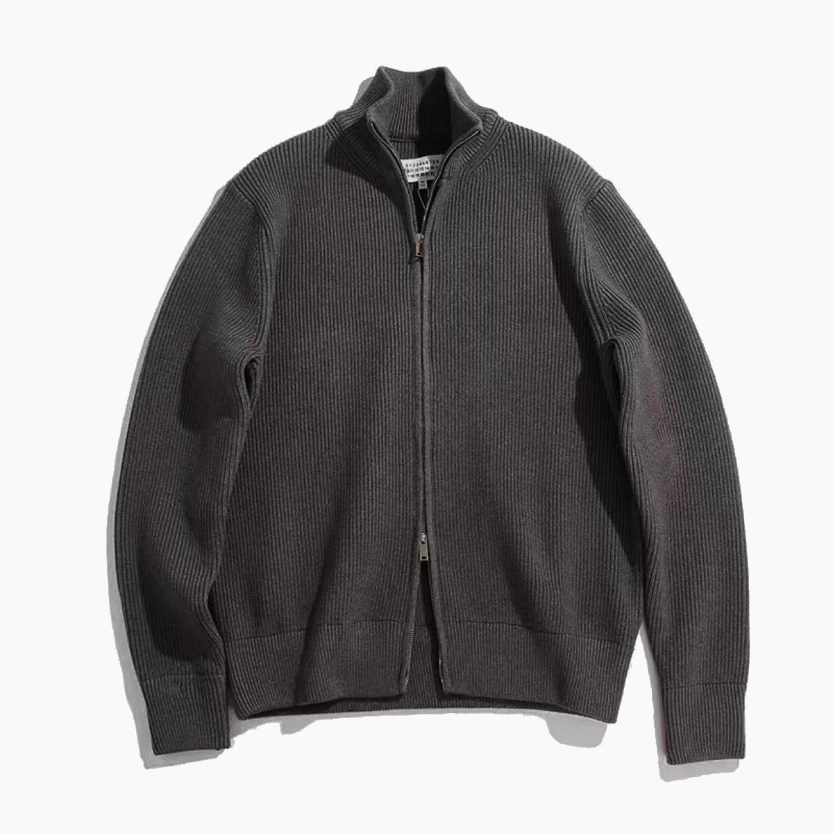 BELNAY Wide Rib Zip Cardigan