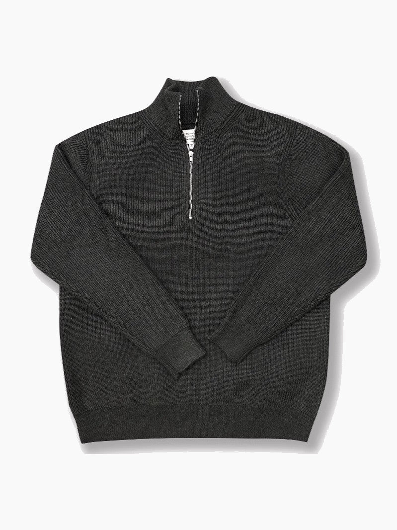 BELNAY Mock Neck Half-Zip Sweater