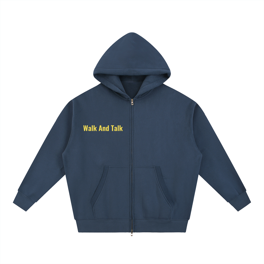 WALK And TALK Oversized Fleece Boxy Hoodie