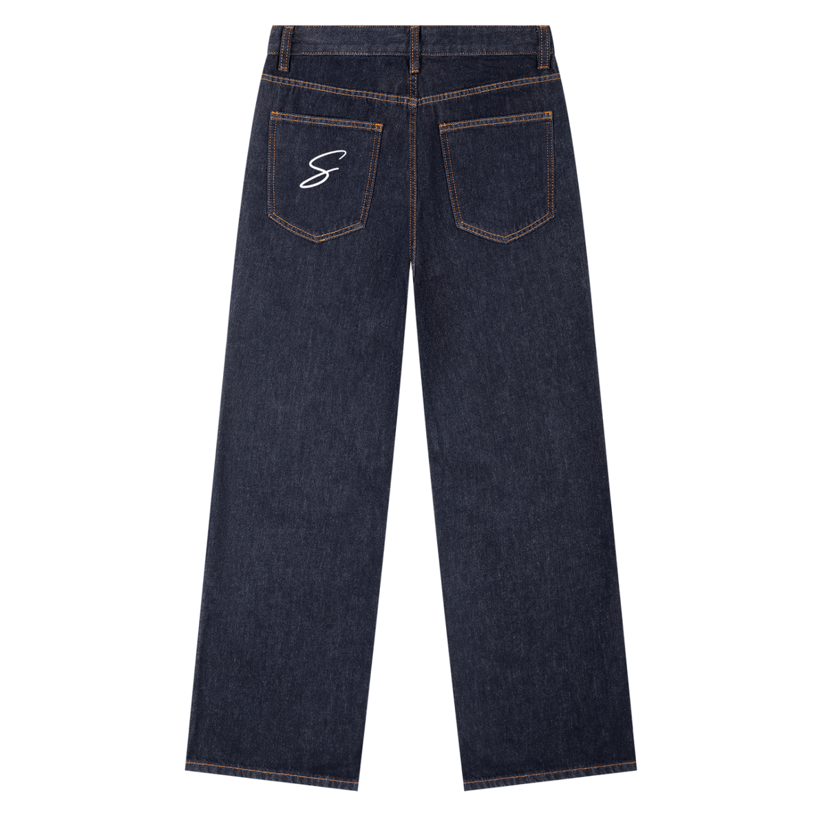 Straight Leg Denim Jeans