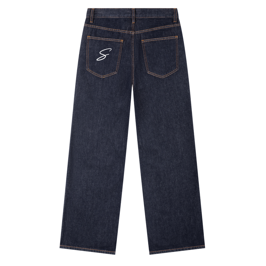 Straight Leg Denim Jeans