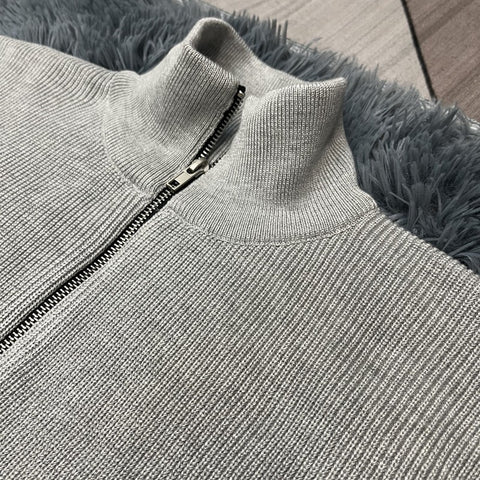 BELNAY Cotton Zip Cardigan
