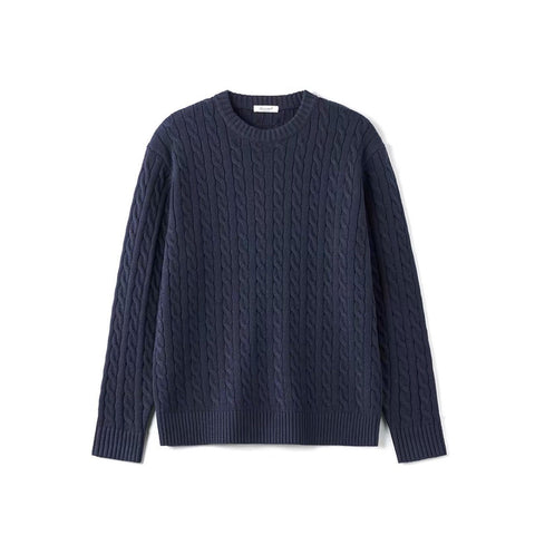 BELNAY Cable Crew Neck Sweater
