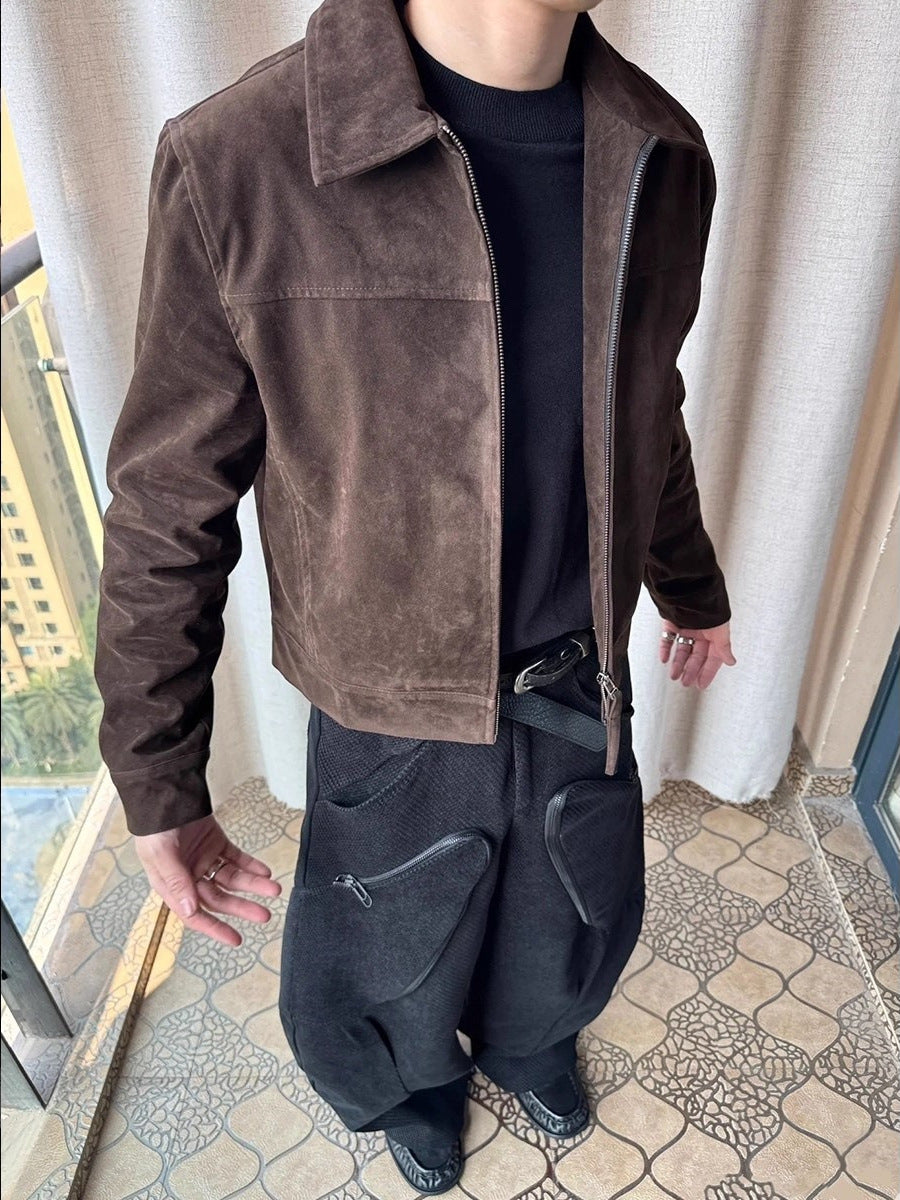 Cropped Suede Jacket