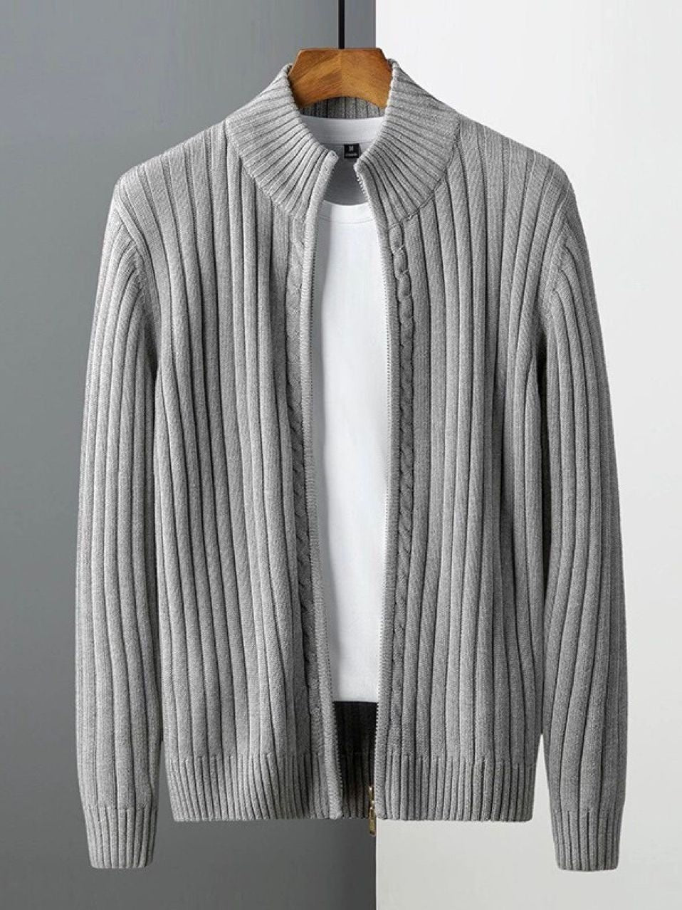 BELNAY Cable Zip Cardigan