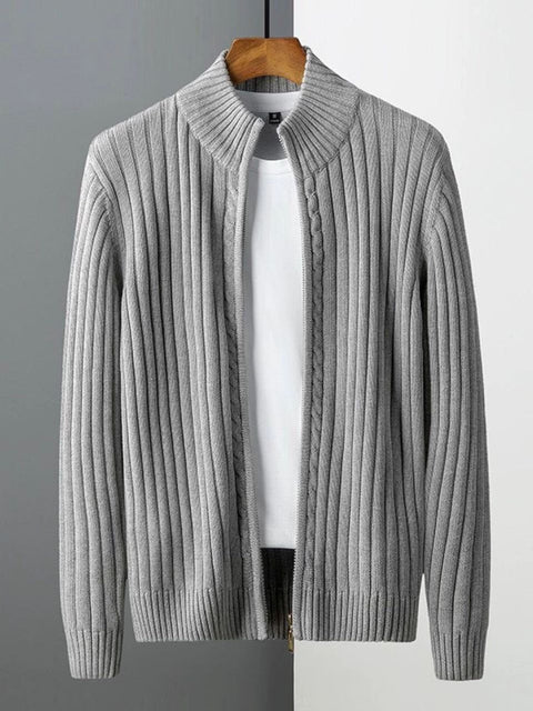 BELNAY Cable Zip Cardigan
