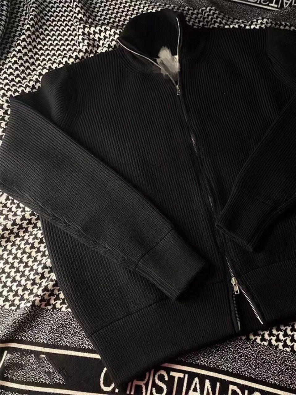 BELNAY Angled Hem Zip Cardigan