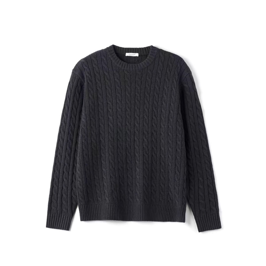 BELNAY Cable Crew Neck Sweater