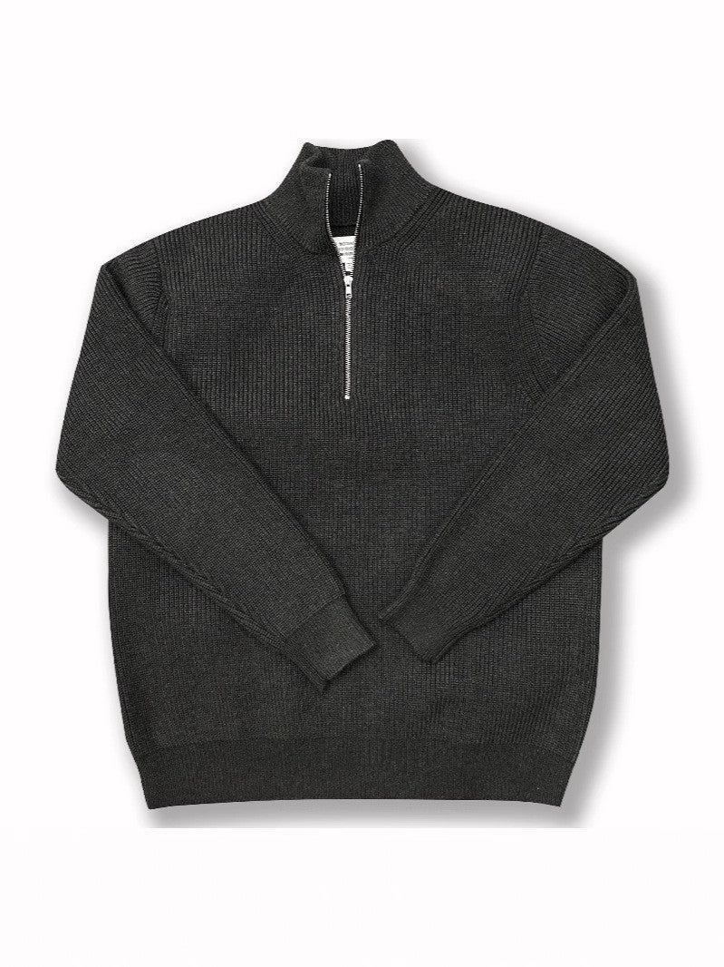 BELNAY High Collar Half-Zip Sweater