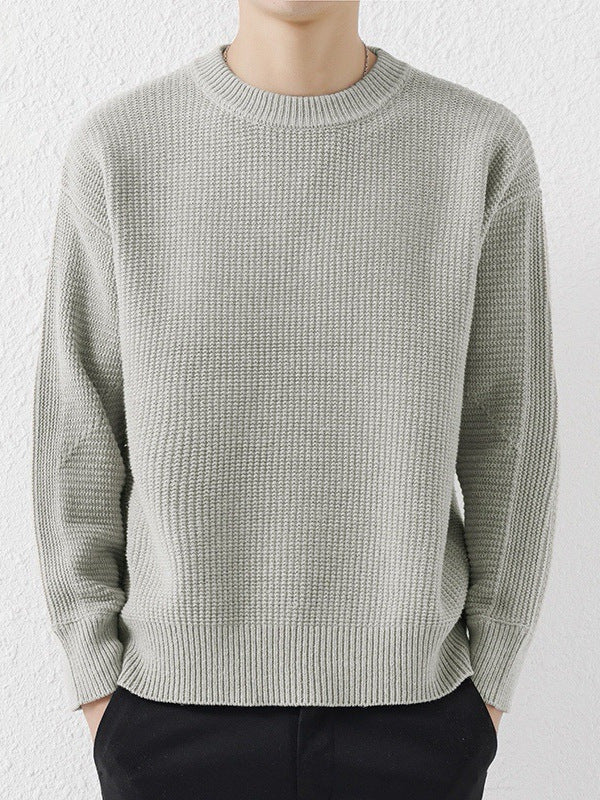 BELNAY Textured Crew Neck Sweater