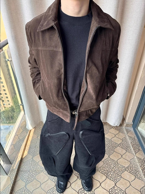 Cropped Suede Jacket