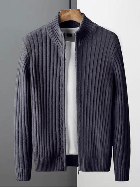 BELNAY Cable Zip Cardigan