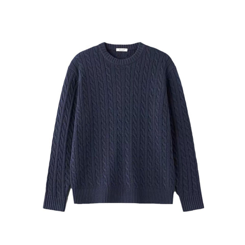 BELNAY Cable Crew Neck Sweater
