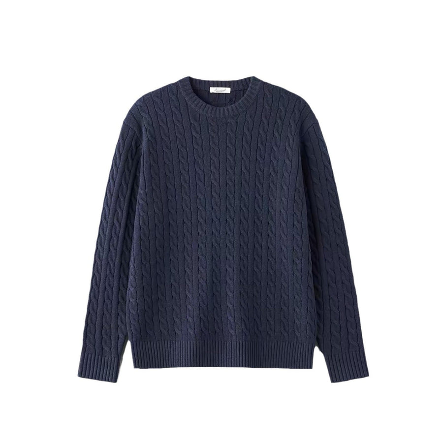 BELNAY Cable Crew Neck Sweater
