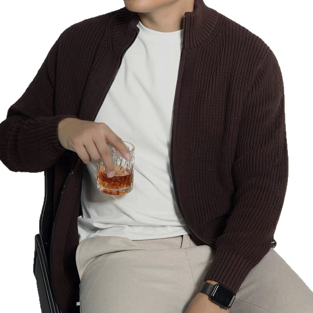 BELNAY Curved Hem Zip Cardigan