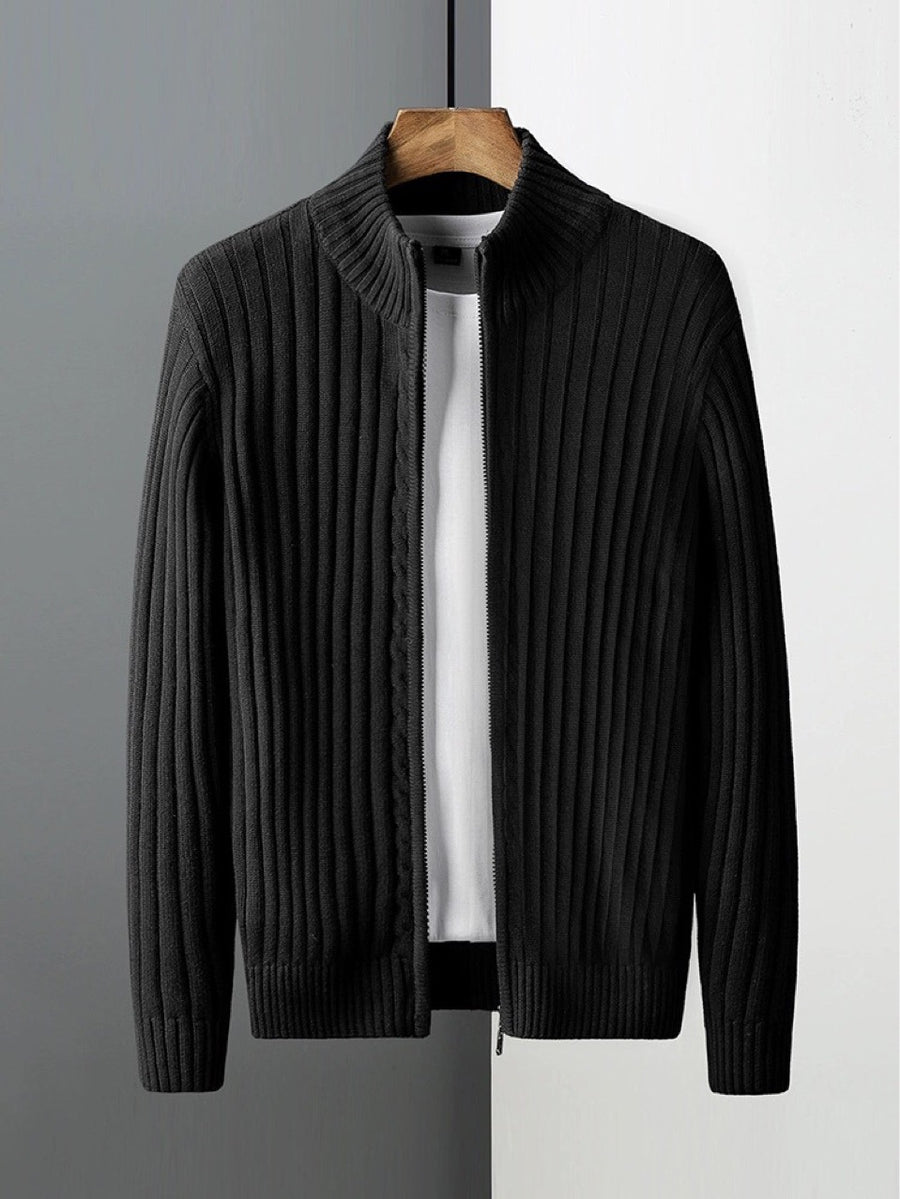 BELNAY Cable Zip Cardigan