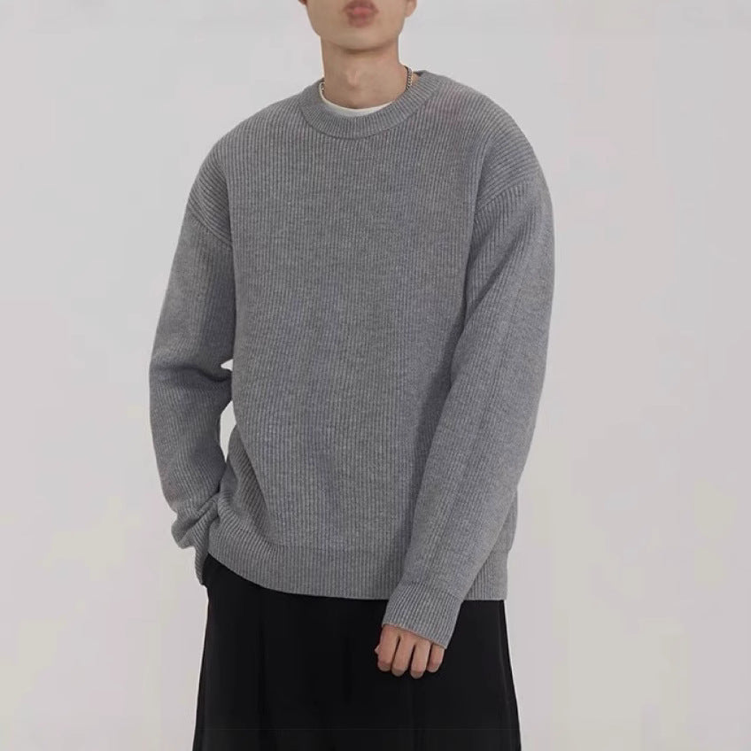 BELNAY Ribbed Crew Neck Sweater