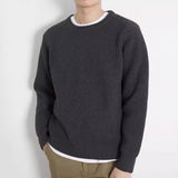 BELNAY Ribbed Crew Neck Sweater