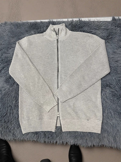 BELNAY Cotton Zip Cardigan