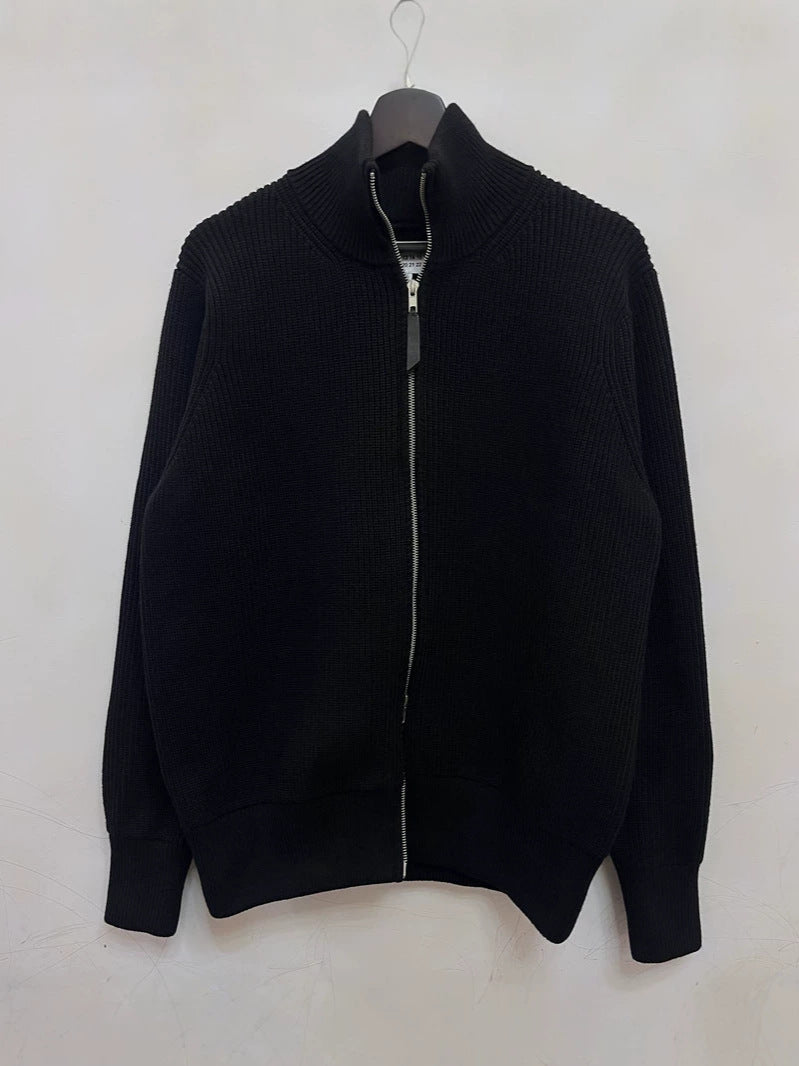 BELNAY Angled Hem Zip Cardigan