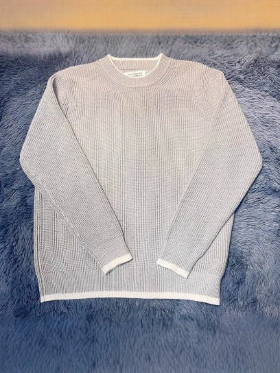 BELNAY Cropped Crew Neck Sweater