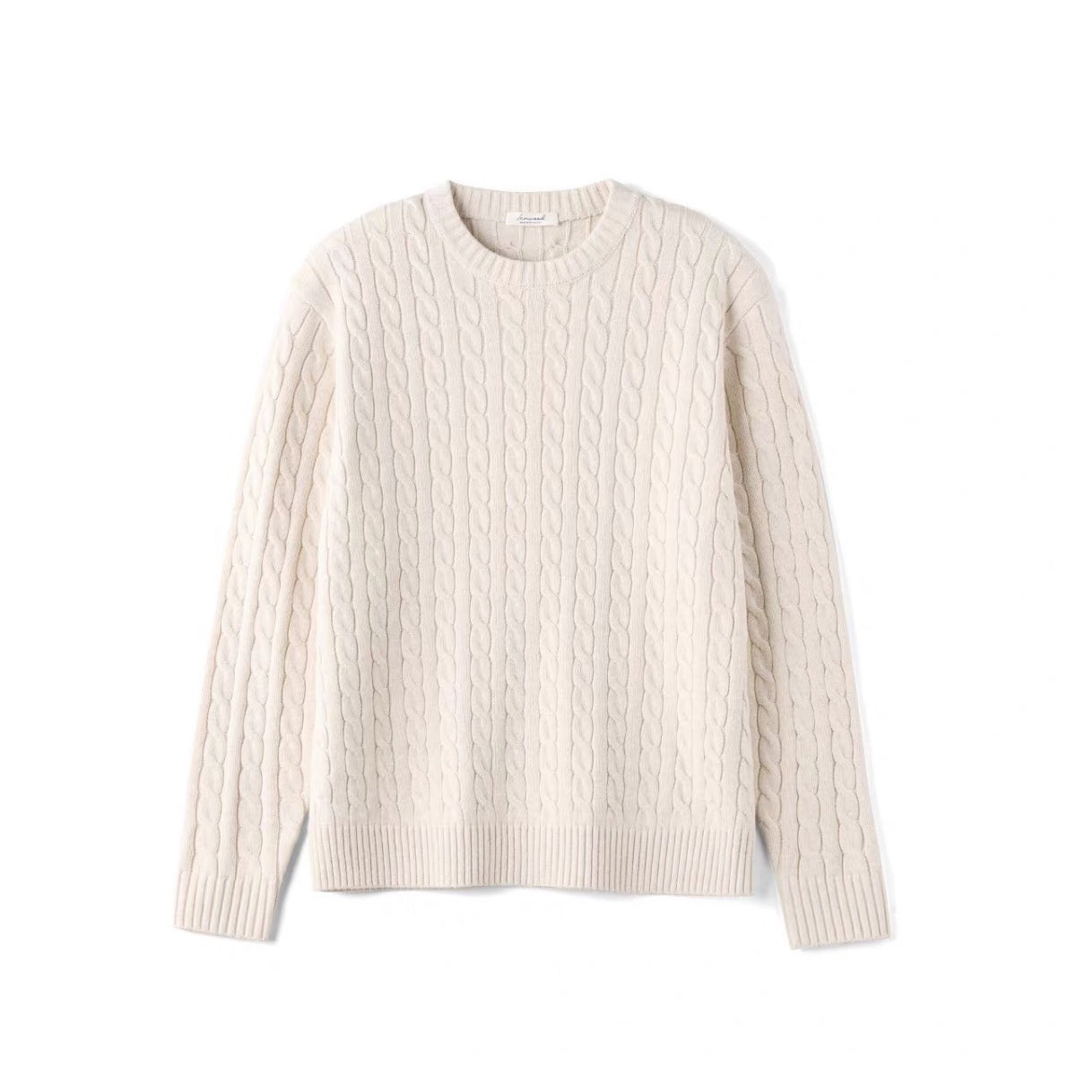 BELNAY Cable Crew Neck Sweater
