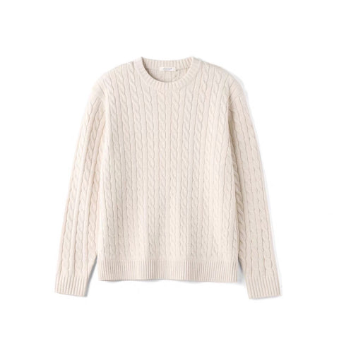 BELNAY Cable Crew Neck Sweater