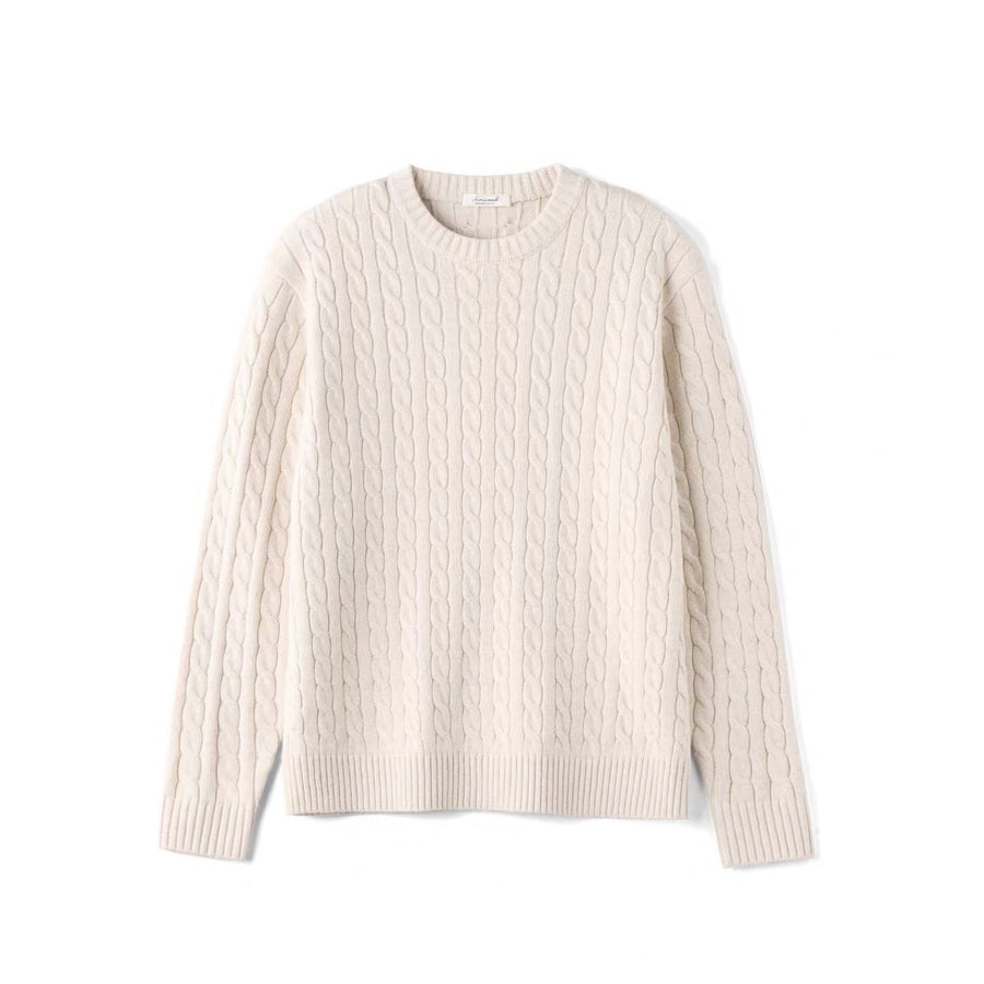 BELNAY Cable Crew Neck Sweater