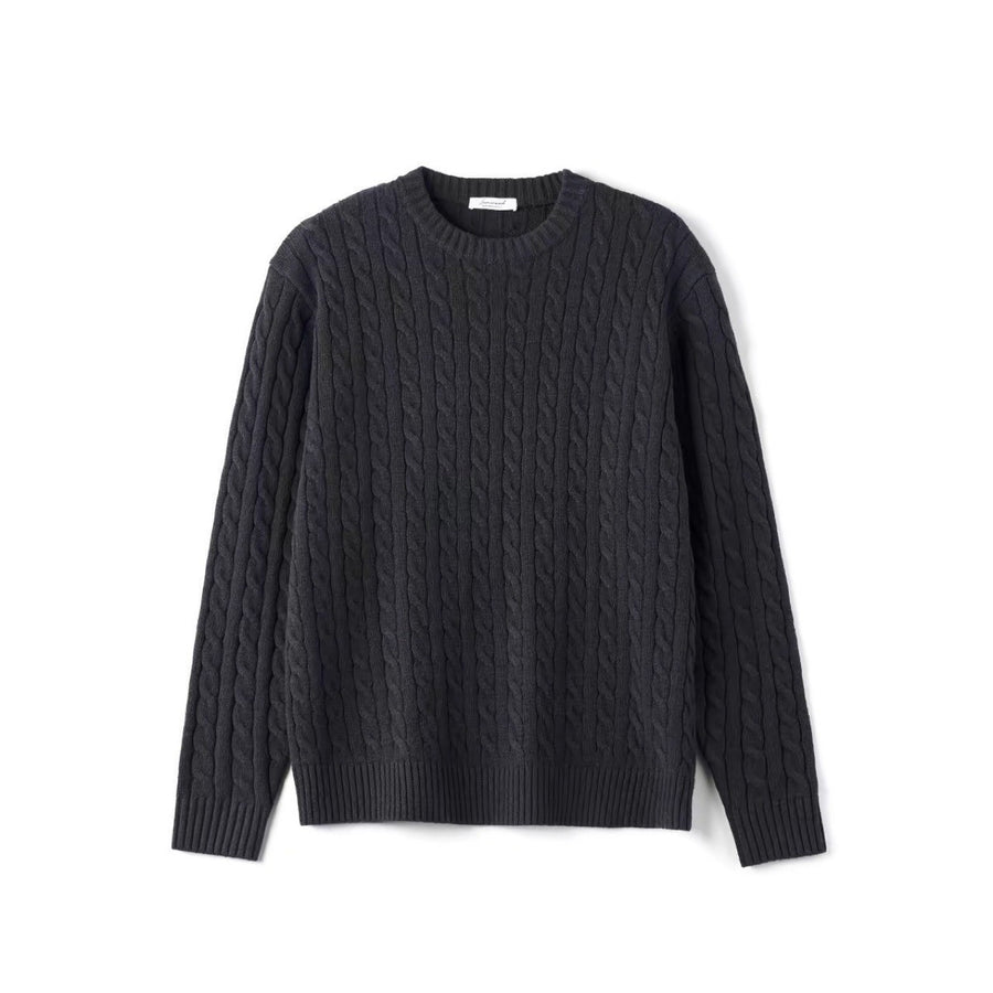 BELNAY Cable Crew Neck Sweater