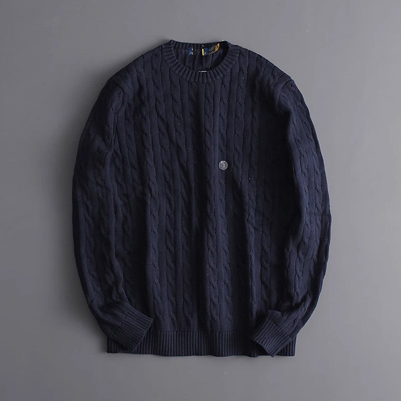 BELNAY Embroidered Cable Sweater