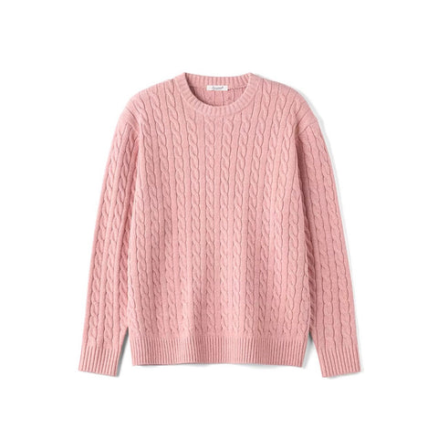 BELNAY Cable Crew Neck Sweater