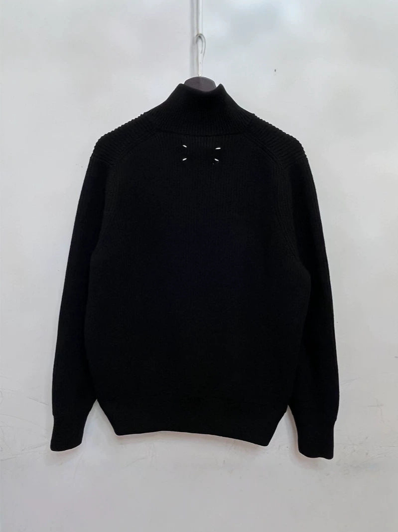 BELNAY Angled Hem Zip Cardigan