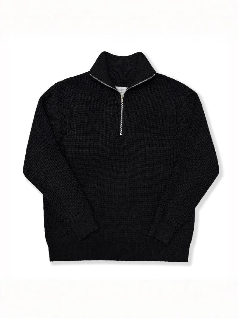 BELNAY High Collar Half-Zip Sweater