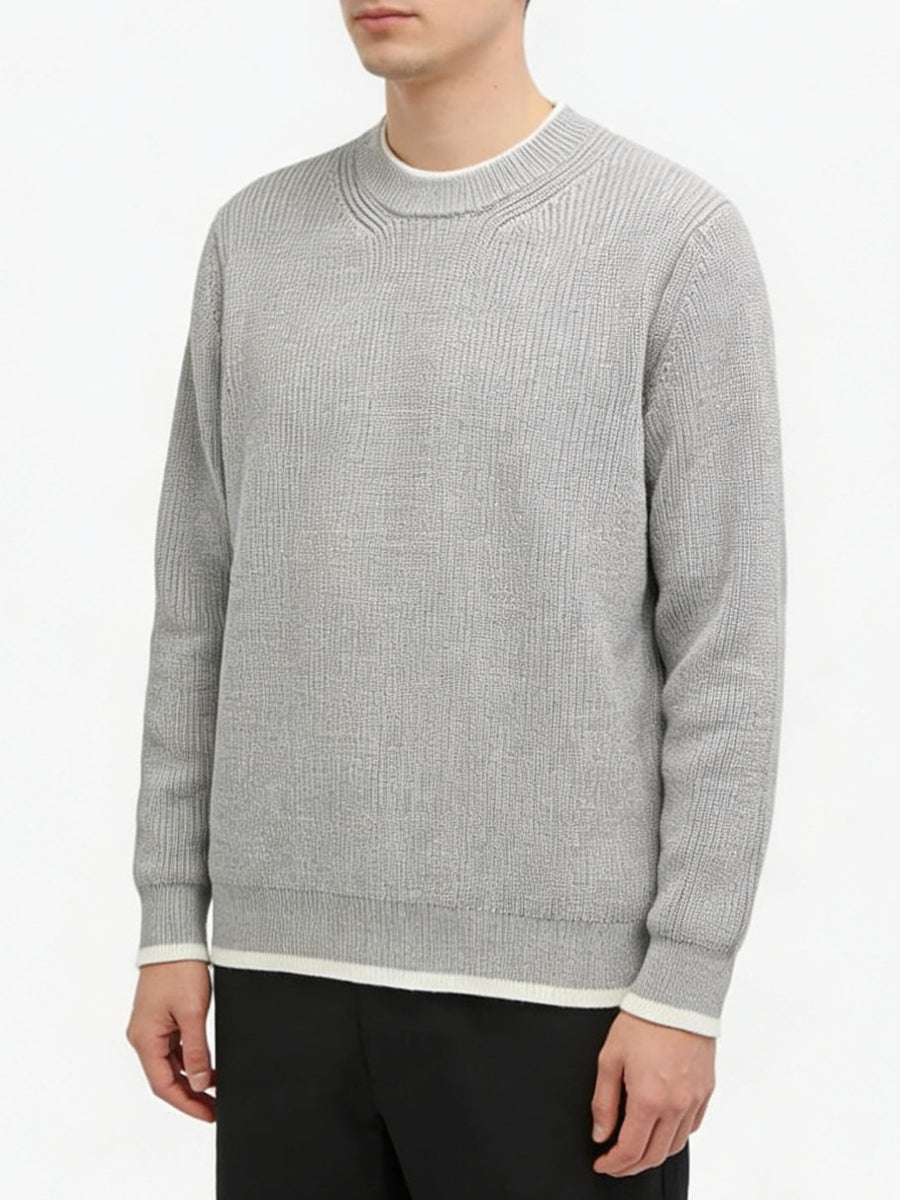 BELNAY Cropped Crew Neck Sweater