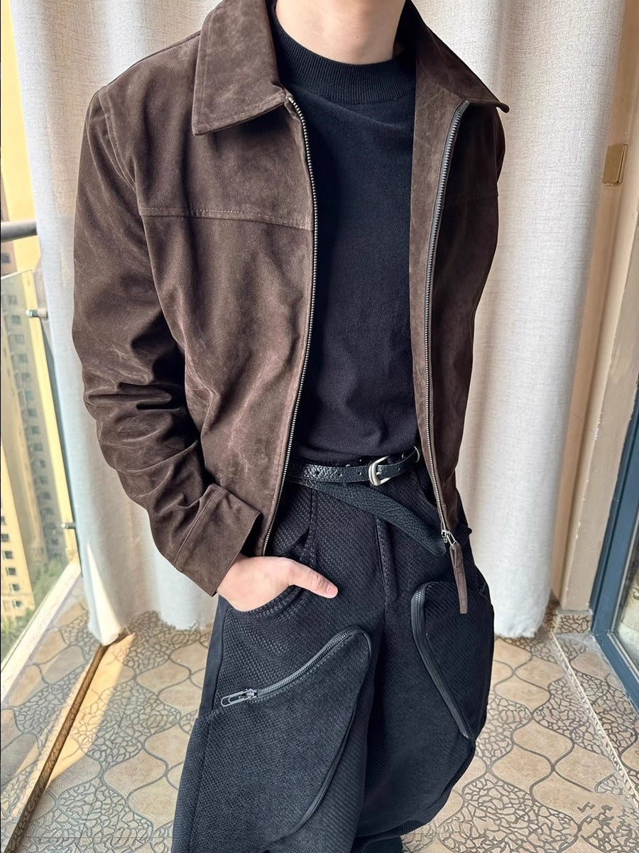 Cropped Suede Jacket