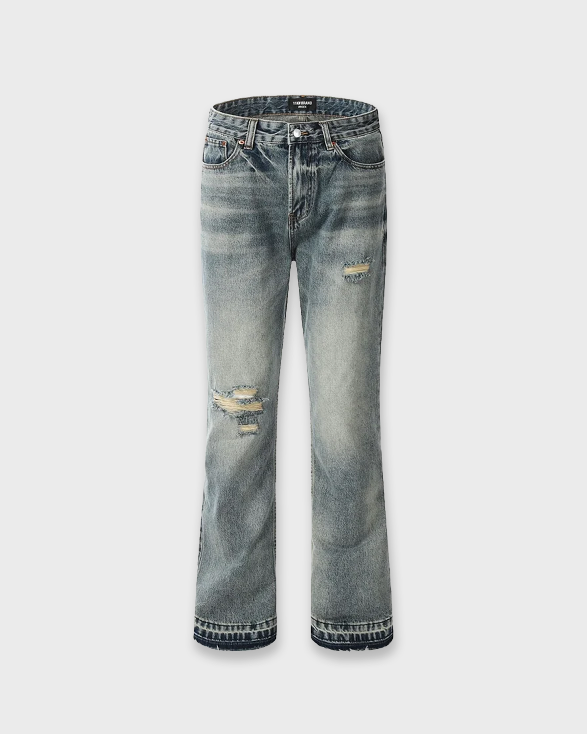BELNAY Distressed Flare Jean 4
