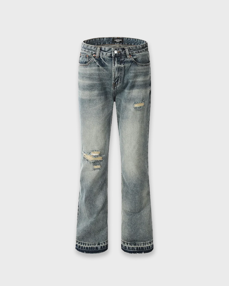 BELNAY Distressed Flare Jean 4