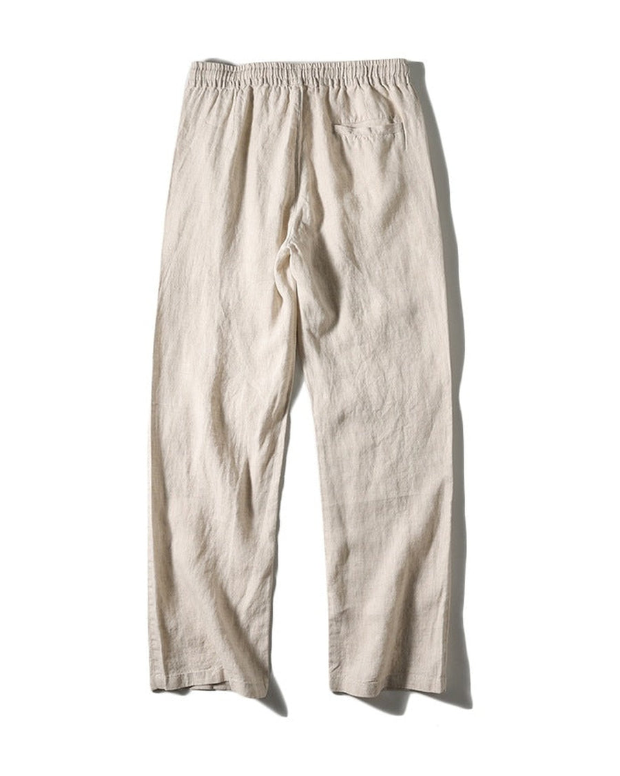 Straight hemp trouser, natural, back