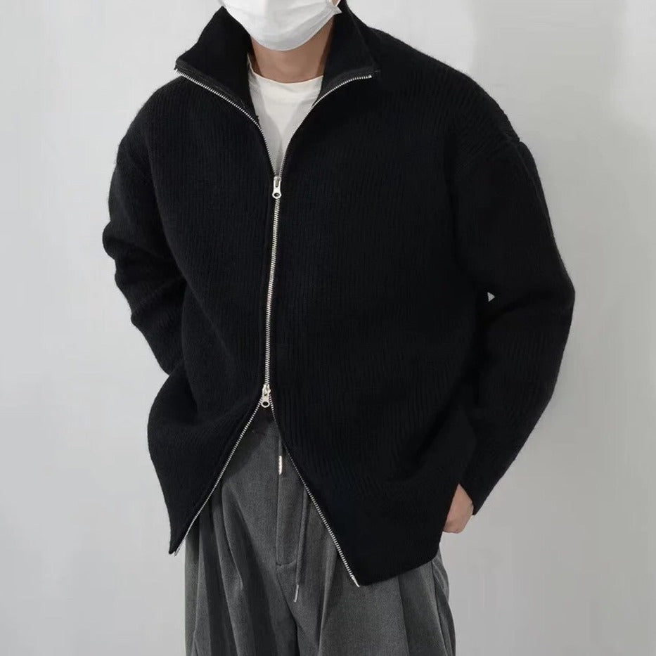 BELNAY Heavyweight Double Zip Cardigan