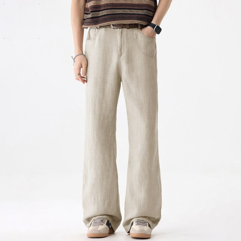 BELNAY Linen Flare Trouser