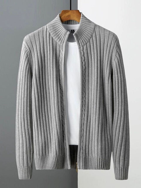 BELNAY Cable Zip Cardigan