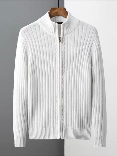 BELNAY Cable Zip Cardigan