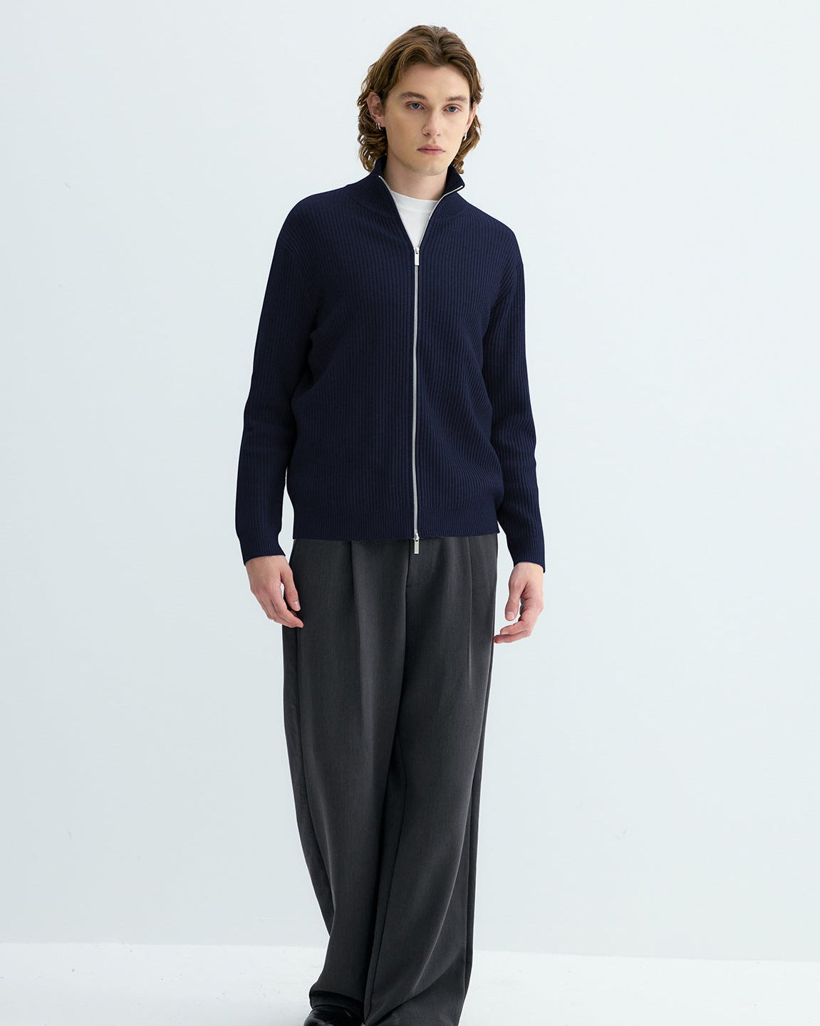 BELNAY Ribbed Zip Cardigan 4
