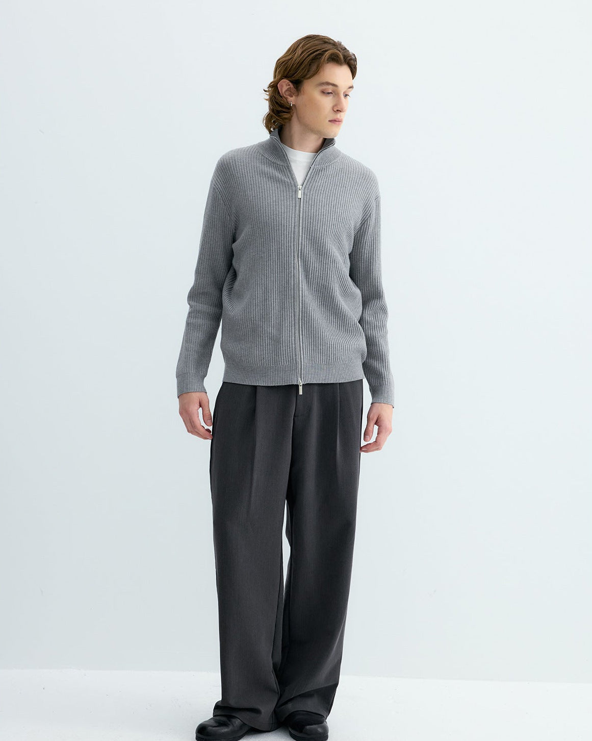 BELNAY Ribbed Zip Cardigan 4