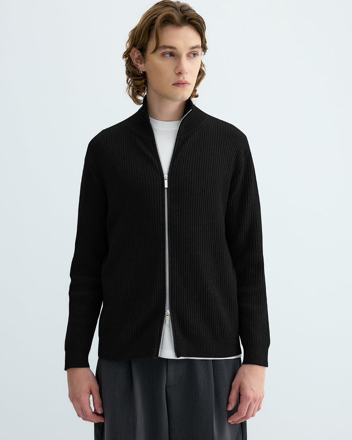 BELNAY Ribbed Zip Cardigan 4