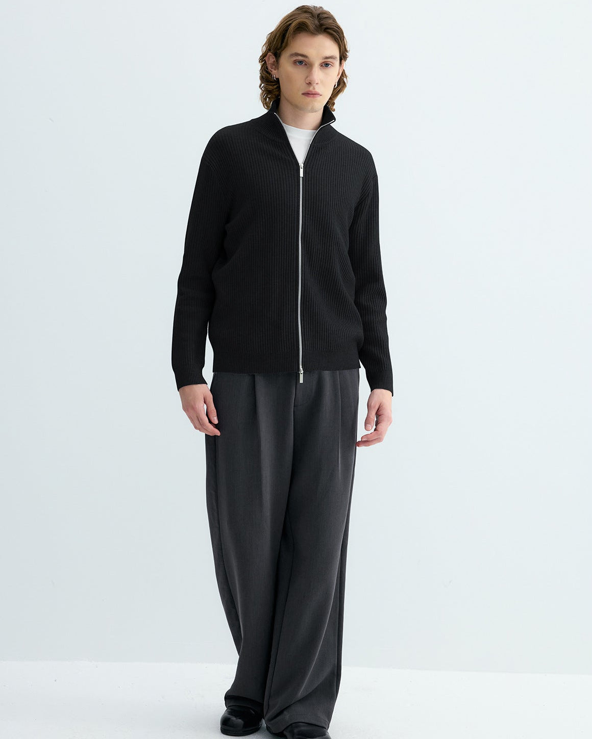 BELNAY Ribbed Zip Cardigan 4